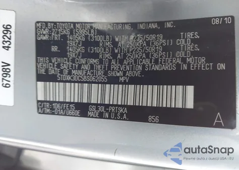 2011 Toyota Sienna Se из США, поврежденный, VIN 5TDXK3DC5BS062055